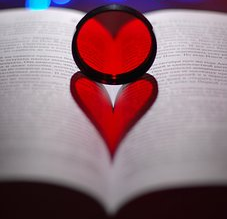 Ein Lesezeichen zum Valentinstag